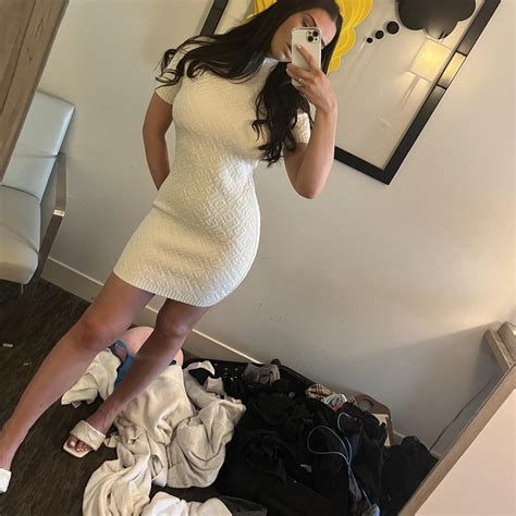 white fendi skims dress